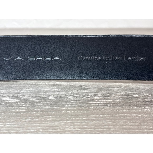 Via Spiga Leopard Print Calf Hair Belt Red Leather Italian VS7584 Small - Picture 6 of 7